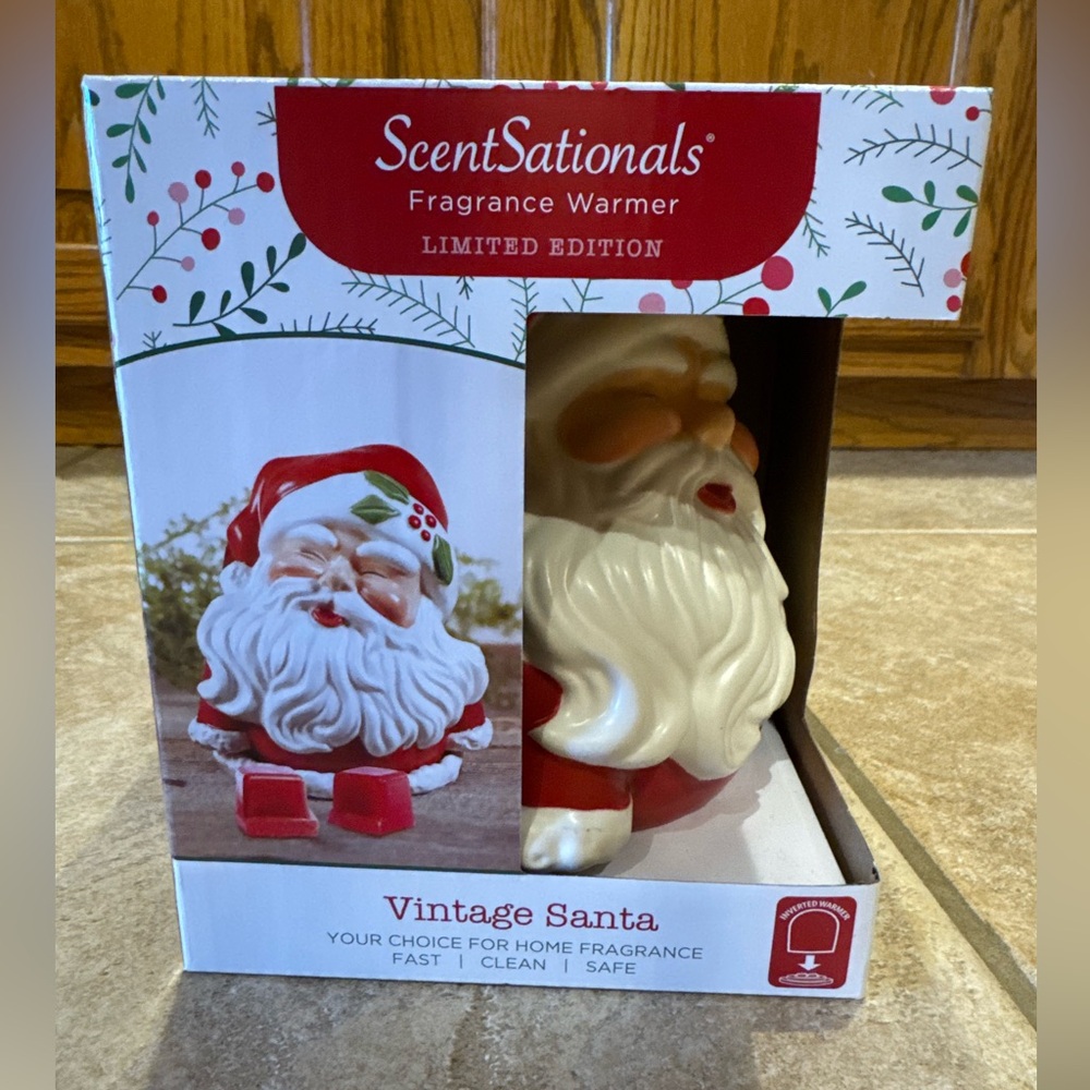 ScentSationals Vintage Christmas Santa Electric Wax Warmer NIB